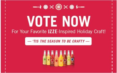 IZZE Holiday Crafting Challenge - Vote Now!