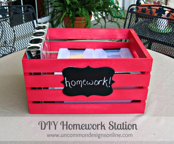 DIY Portable homework station - Uncommon Designs