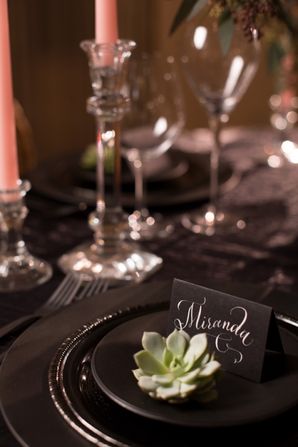 Bold Dramatic Blush and Black Wedding Ideas - Every Last Detail