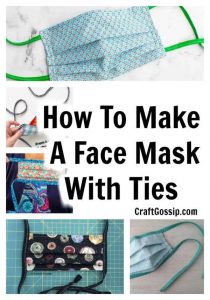 How to make a face mask with ties – Craft Gossip